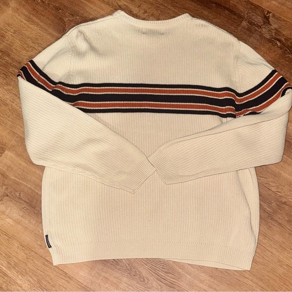 VTG Y2K American Eagle Outfitters Men's L Striped Knit Sweater Ribbed Pullover - Picture 3 of 13